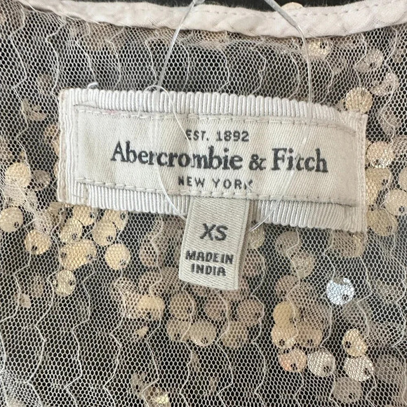 NWOT ABERCROMBIE & FITCH Gold Sequin Racer Back Tank Top - size XS - Picture 7 of 8